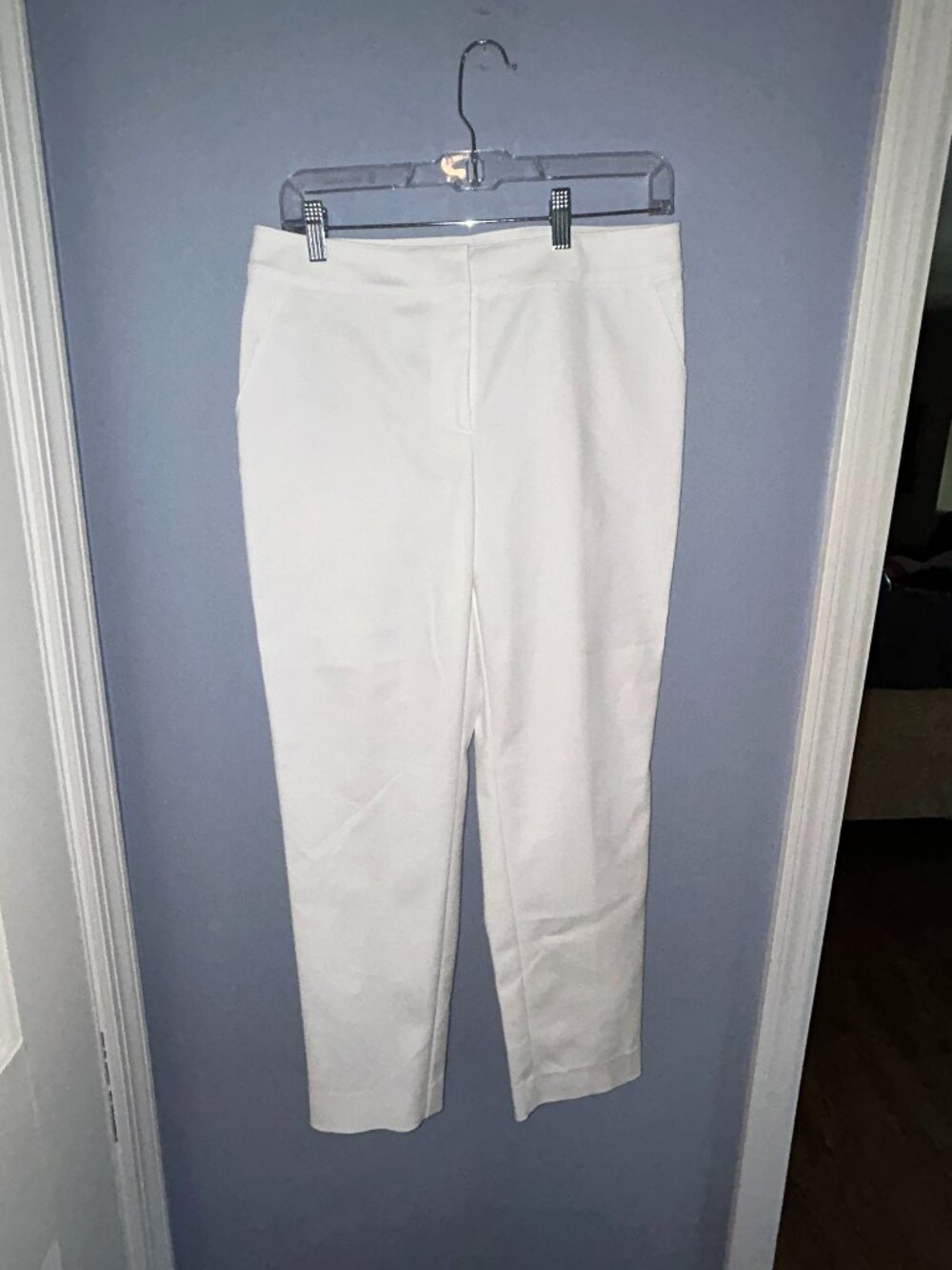 St. John Emma Fit, White Pants, Lady Sz 6, Cotton Blend, NWT